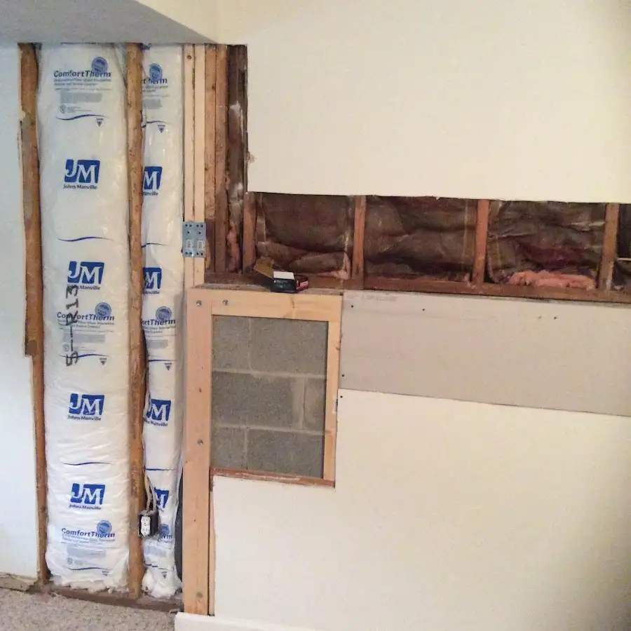 Wall insulation replacement during Structural Drying in Florence
